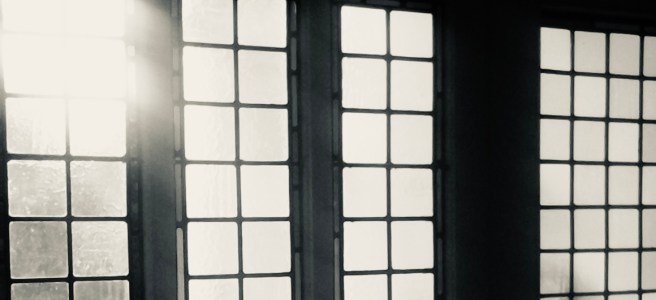 Beautiful front door with stain glass windows